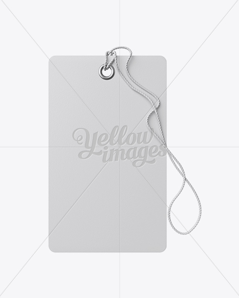 Paper Label With Rope Mockup