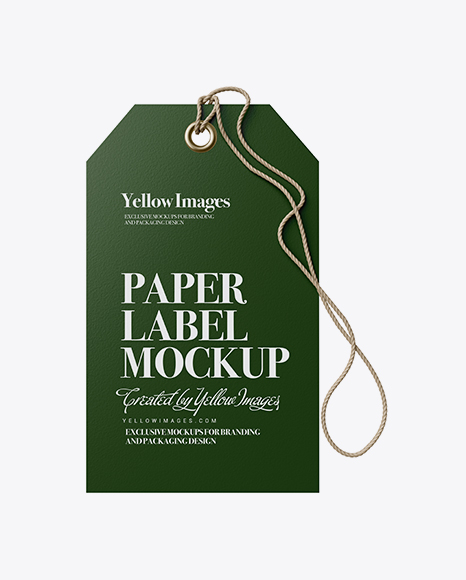 Paper Label With Rope Mockup - Key+Tags+Mockup+In+Object+Mockups+On+Yellow+Images+Object+Mockups