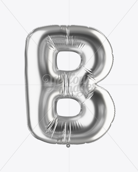 Letter B Foil Balloon Mockup