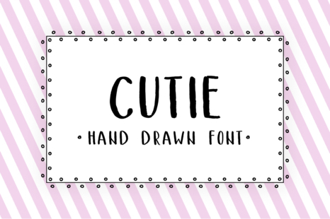 Cutie - hand drawn font - Youth