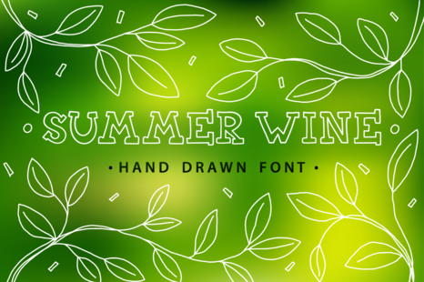 Summer Wine - hand drawn font - Youth