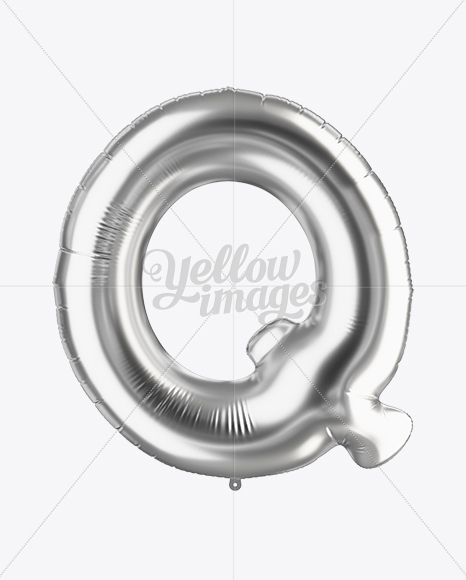 Letter Q Foil Balloon Mockup