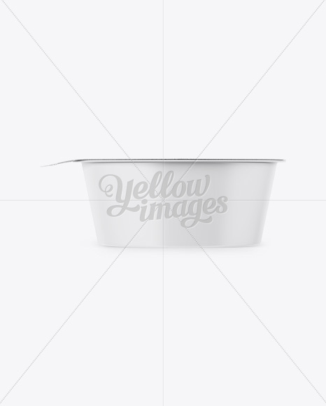 Matte Plastic Cup with Foil Lid Mockup - Side &amp; Top Views