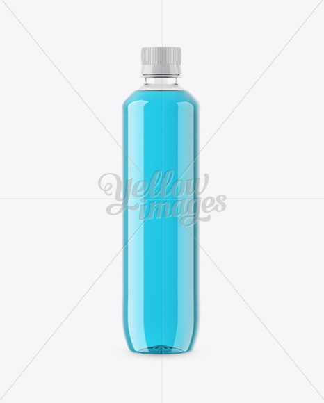 500ml Clear PET Bottle W/ Soft Drink Mockup