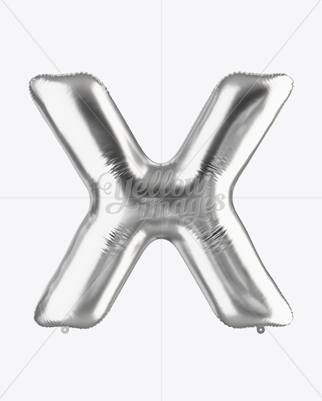 Letter X Foil Balloon Mockup