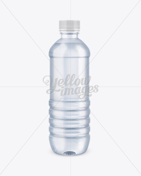 Blue PET Water Bottle Mockup