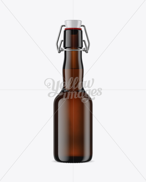 Amber Glass Beugel Bottle Mockup