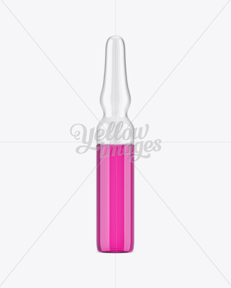 Glass Ampoule With Liquid Mockup