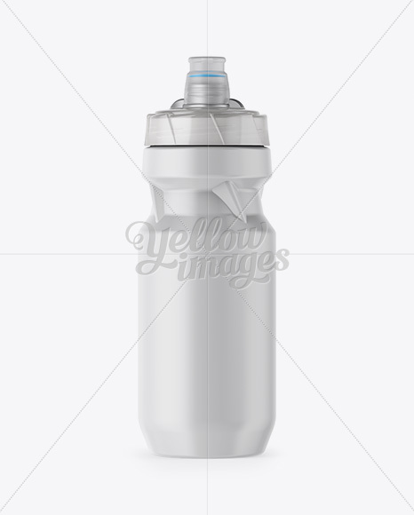 610 ml Plastic Sport Bottle with Transparent Cap Mockup