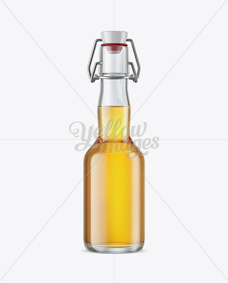 Clear Glass Beugel Beer Bottle Mockup