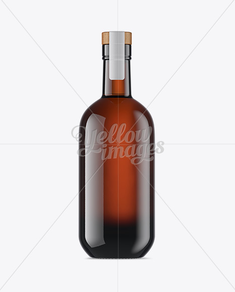 Amber Glass Bottle Mockup