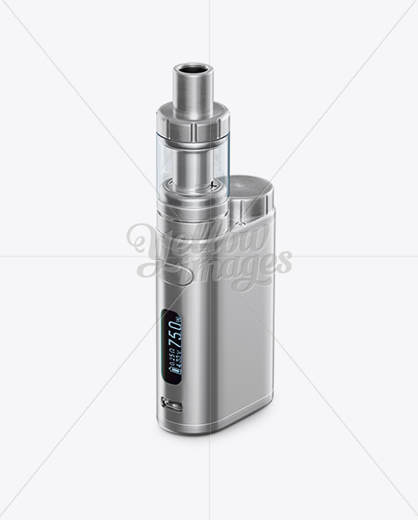 Vape Kit Mockup - Half Side View (High-Angle Shot)