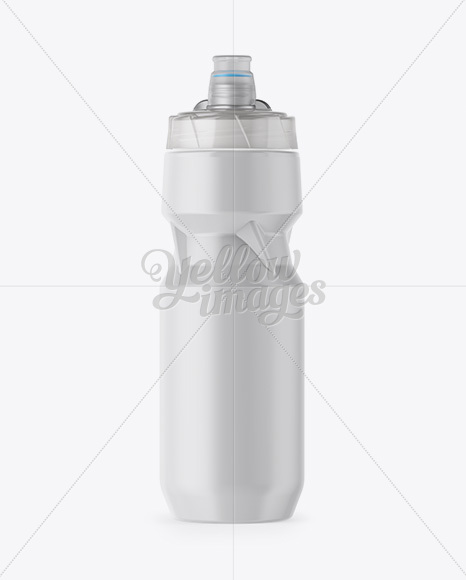 710ml Plastic Sport Bottle with Transparent Cap Mockup