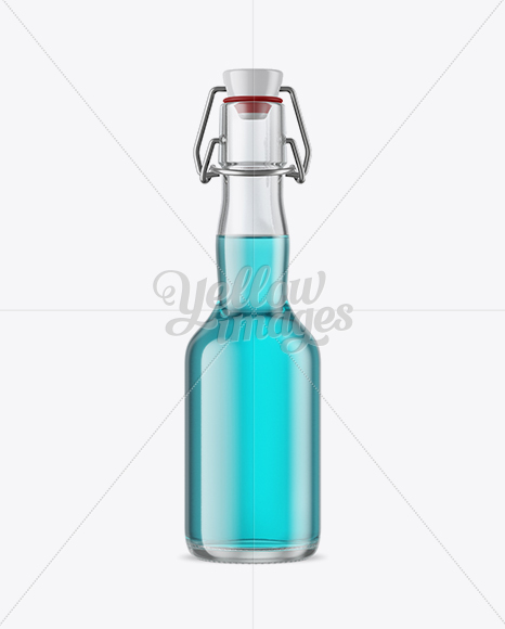 Clear Glass Beugel Drink Bottle Mockup