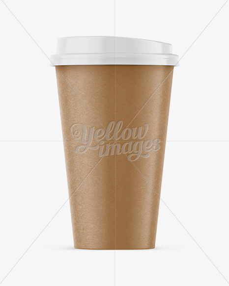 Paper Coffee Cup Mockup - Front View