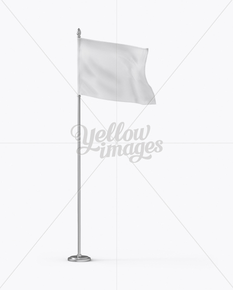 Flag Mockup - Half Side View