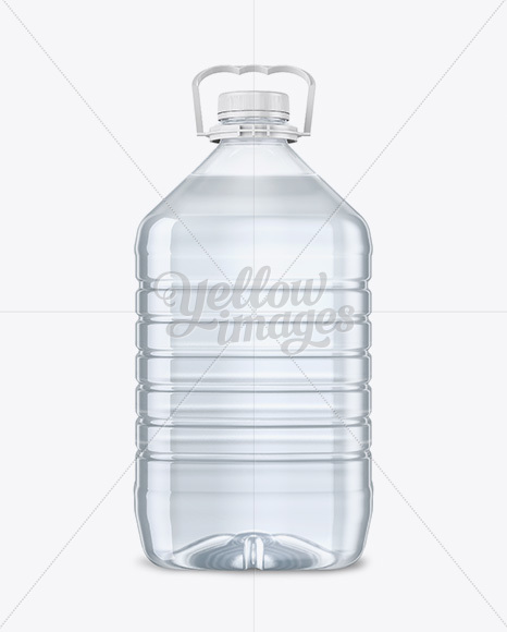 5L Clear PET Water Bottle Mockup - Free Download Images High Quality