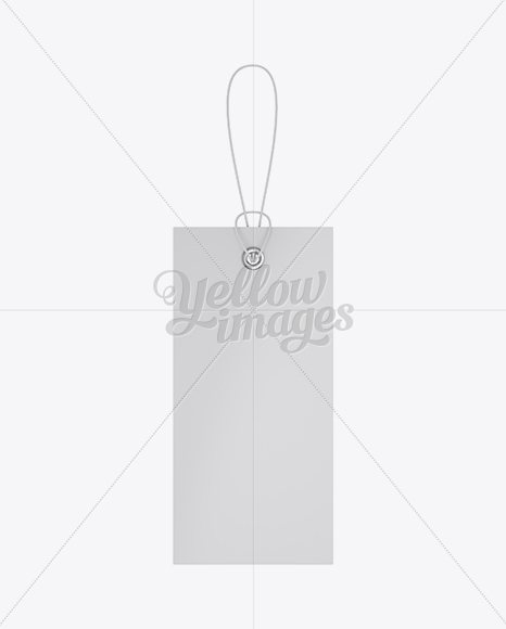 Paper Label With Rope Mockup