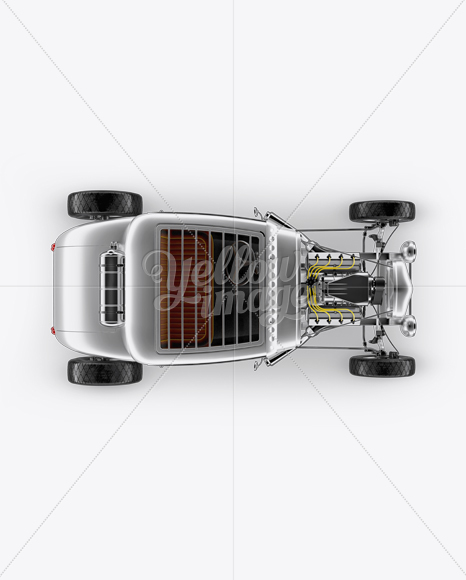 Metallic Hot Rod Mockup - Top View