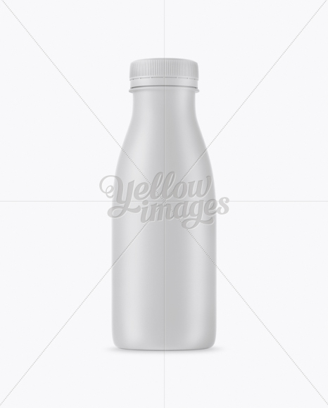 Matte Plastic Dairy Bottle Mockup