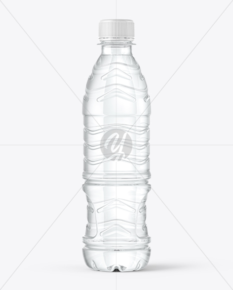 Clear PET Water Bottle Mockup