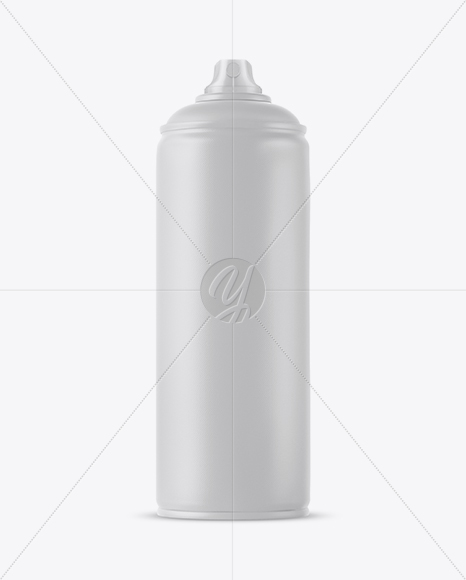 Matte Spray Can Without Cap Mockup - Front View