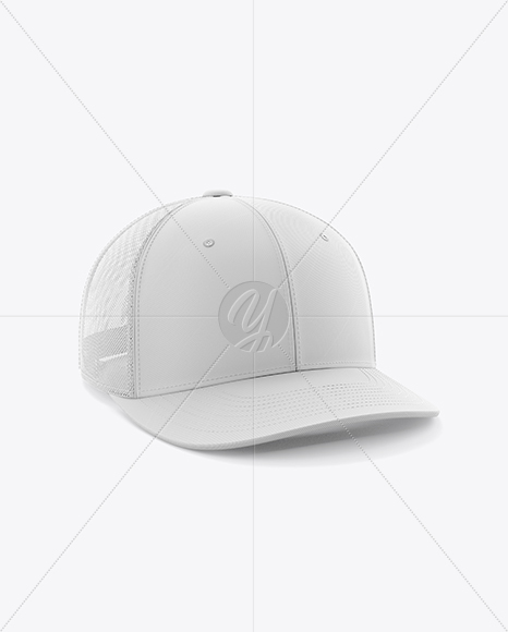 Trucker Cap Mockup - Half Side View