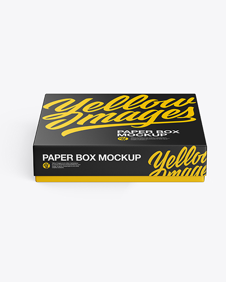 Paper Box Mockup (High-Angle Shot)