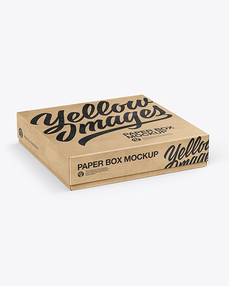 Kraft Paper Box Mockup - Half Side View (High-Angle Shot) - Kraft+Paper+Triangular+Box+Mockup+-+Half+Side+View+(High+...