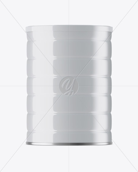 Glossy Tin Can Mockup
