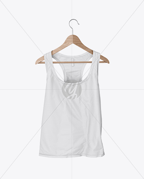 Сrumpled Tank Top On Hanger Mockup