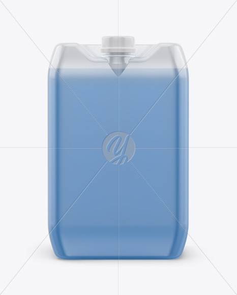 Plastic Transparent Jerrycan Mockup - Front &amp; Side Views