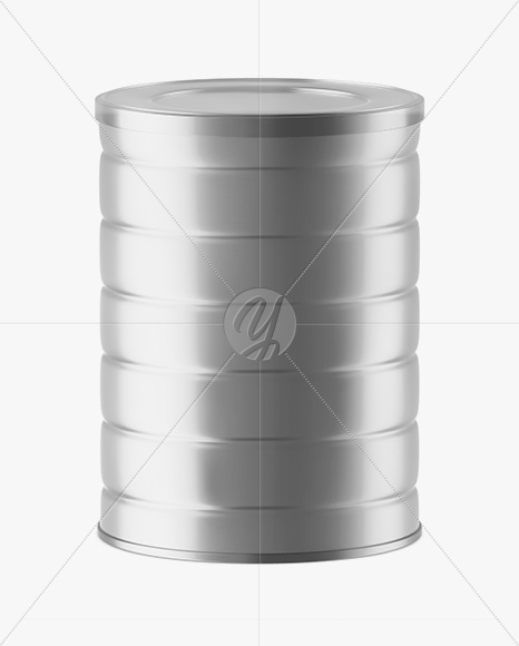 Metallic Tin Can Mockup