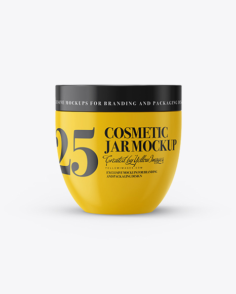 Glossy Cosmetic Jar Mockup Glossy Cosmetic Jar Mockup