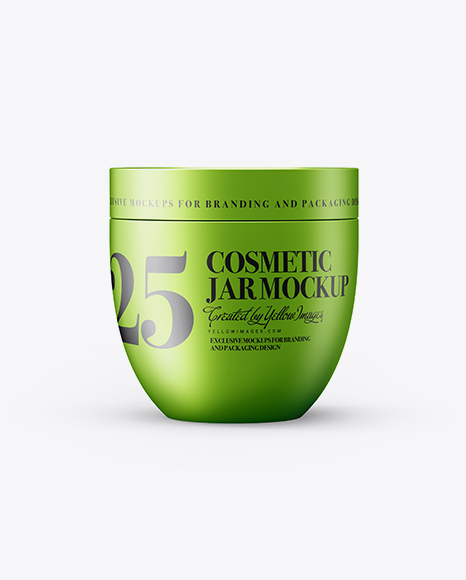 Metallic Cosmetic Jar Mockup Metallic Cosmetic Jar Mockup