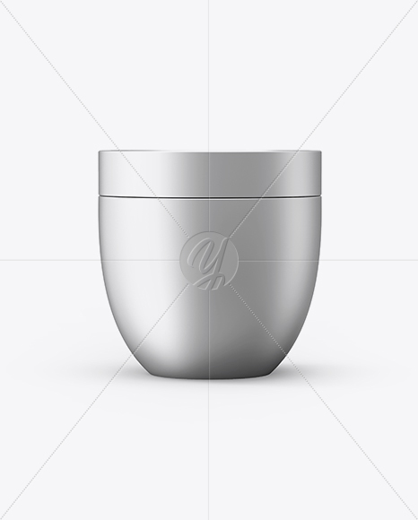 Metallic Cosmetic Jar Mockup Metallic Cosmetic Jar Mockup