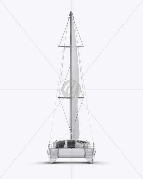 Catamaran Mockup - Back View