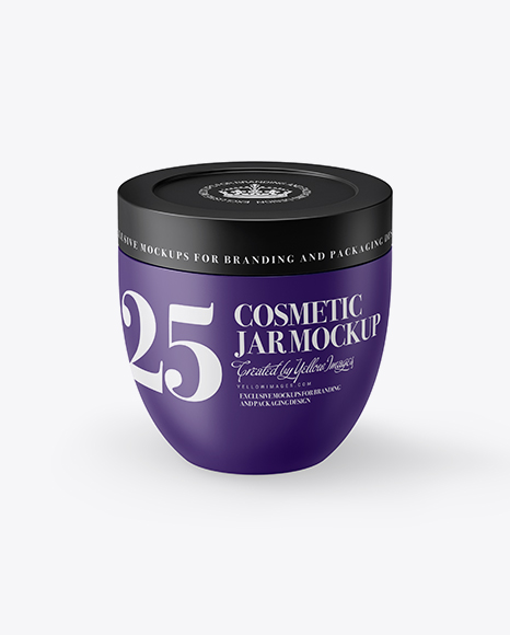 Matte Cosmetic Jar Mockup (High-Angle Shot) - 50ml+Matte+Cream+Jar+Mockup+High+Angle+Shot+In+Jar+Mockups+On