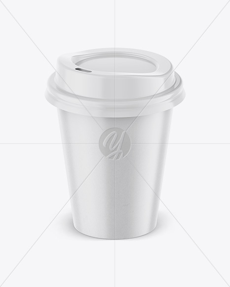 Coffee Cup Mockup - Front View (High-Angle Shot)