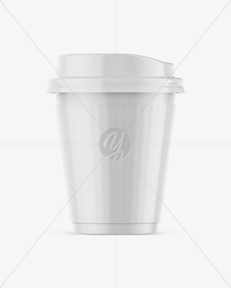 Coffee Cup With Sleeve Mockup - Front View