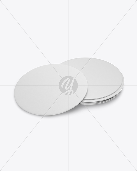 Stack of Rubber Beverage Coasters Mockup