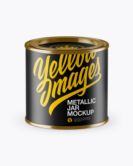 Metallic Storage Jar with Paper Label Mockup (High-Angle Shot) - Matte+Metallic+Storage+Jar+With+Paper+Label+Mockup+High+Angle