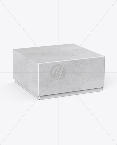 Kraft Paper Box Mockup - Half Side View (High-Angle Shot)