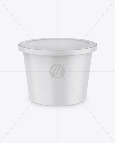 Matte Plastic Container Mockup (High-Angle Shot)