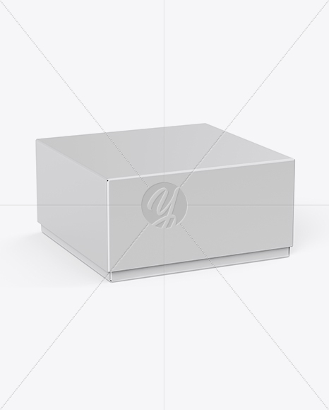 Paper Box Mockup - Half Side View (High-Angle Shot)