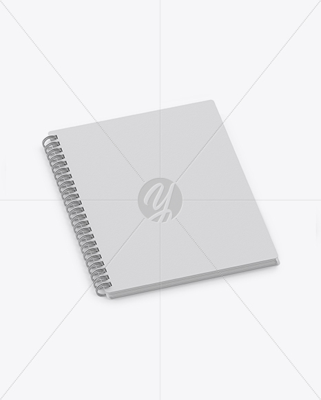 Notebook Mockup - Half Side View (High Angle Shot)