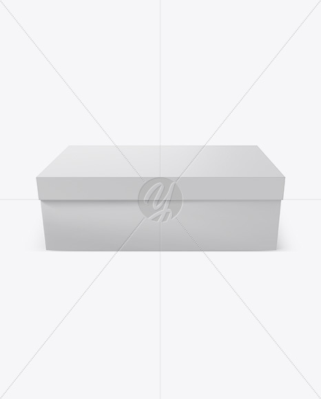 Shoes Box Mockup - Front View (High-Angle Shot)