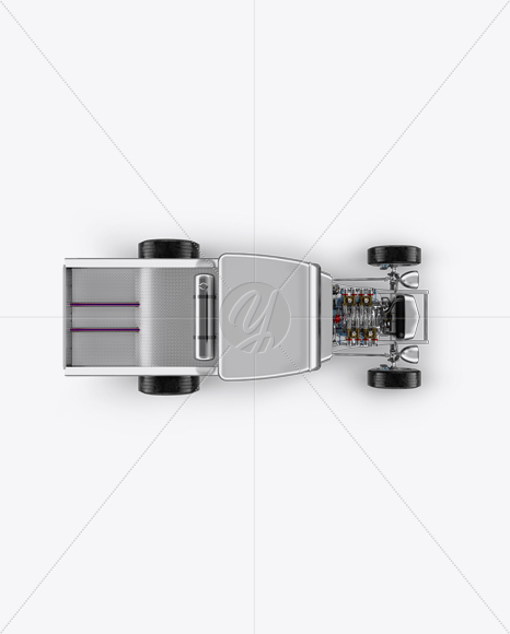 Metallic Hot Rod Mockup - Top View