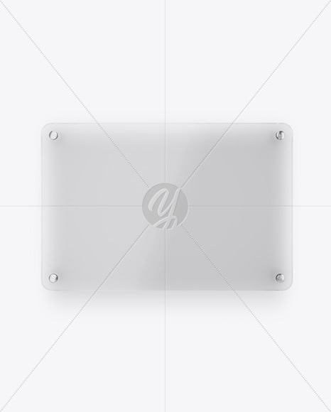 Horizontal Frosted Glass Nameplate W/ Round Corners Mockup - Front View