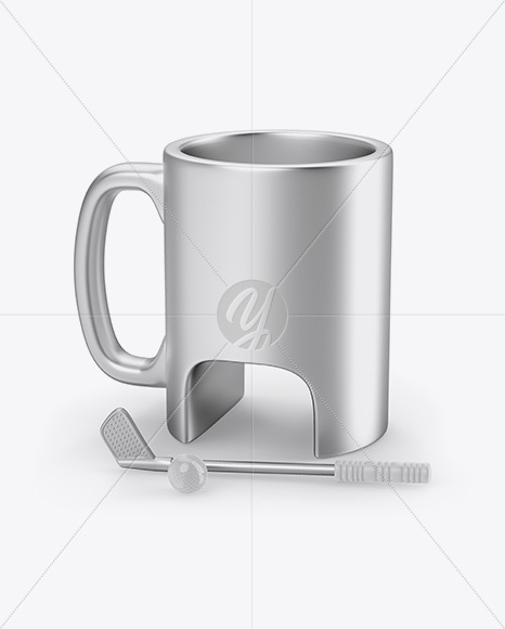 Metallic Golf Mug Mockup